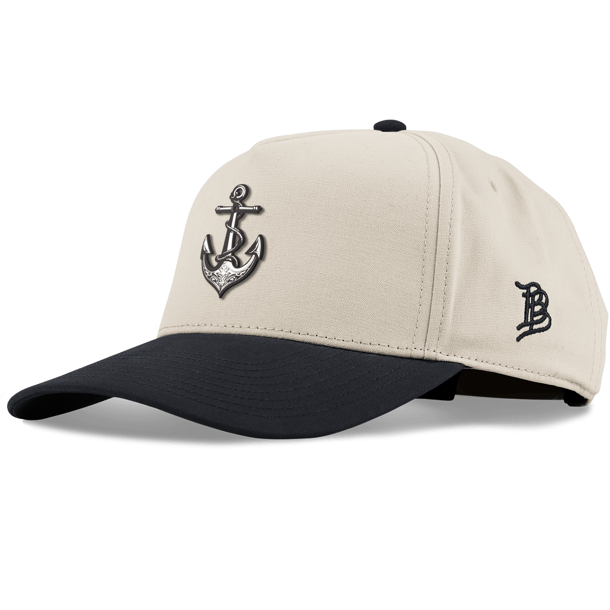The Deeps Anchor Curved 5 Panel Canvas Beige/Vintage Black
