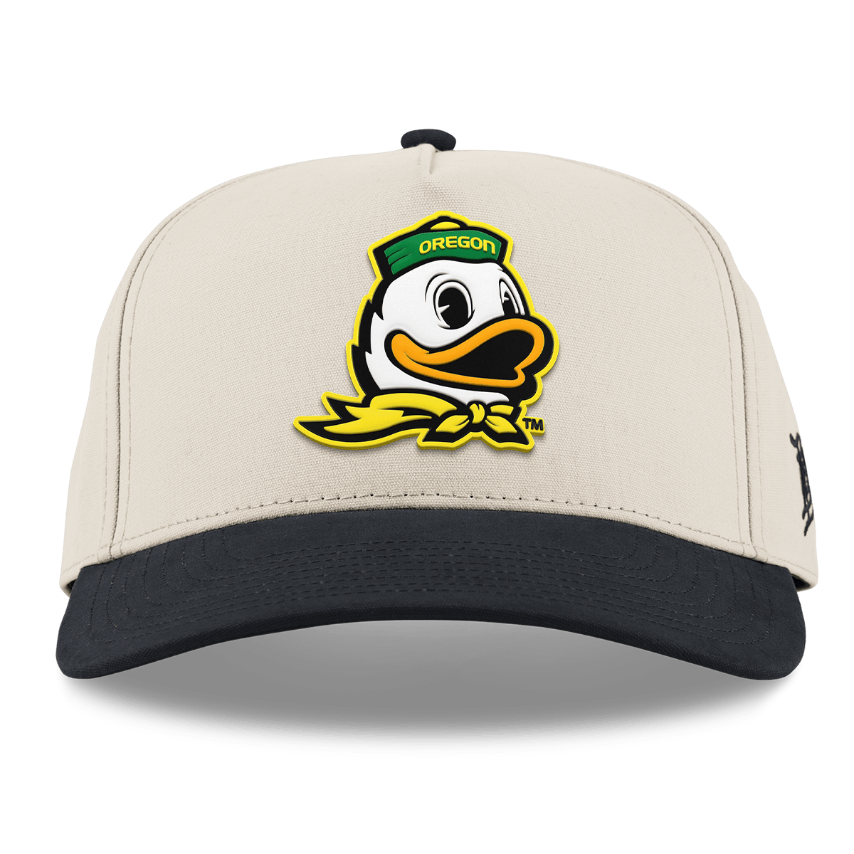 University of Oregon "The Duck" Curved 5 Panel Canvas Beige/Vintage Black