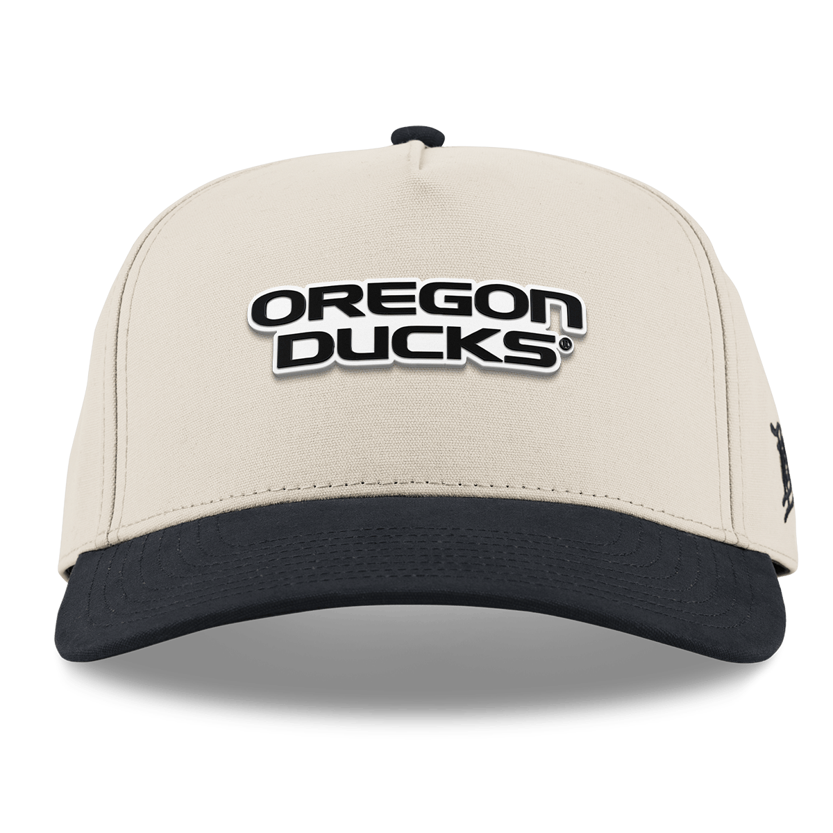 University of Oregon "Vintage Oregon Ducks" Curved 5 Panel Canvas Beige/Vintage Black