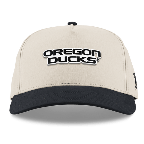 University of Oregon "Vintage Oregon Ducks" Curved 5 Panel Canvas Beige/Vintage Black