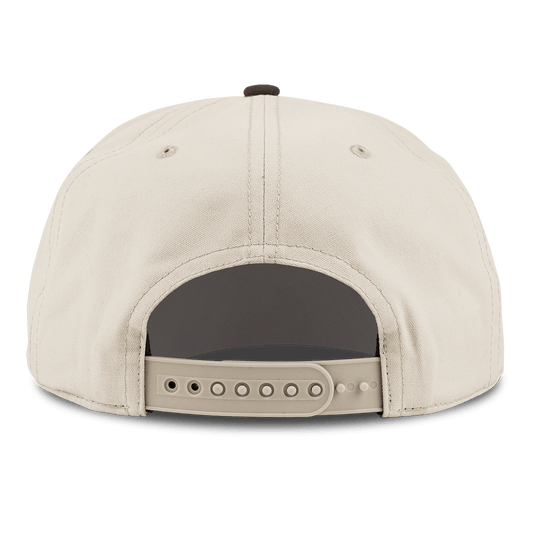 Duck Hunt Timber Camo Curved 5 Panel Canvas Back Beige/Vintage Brown