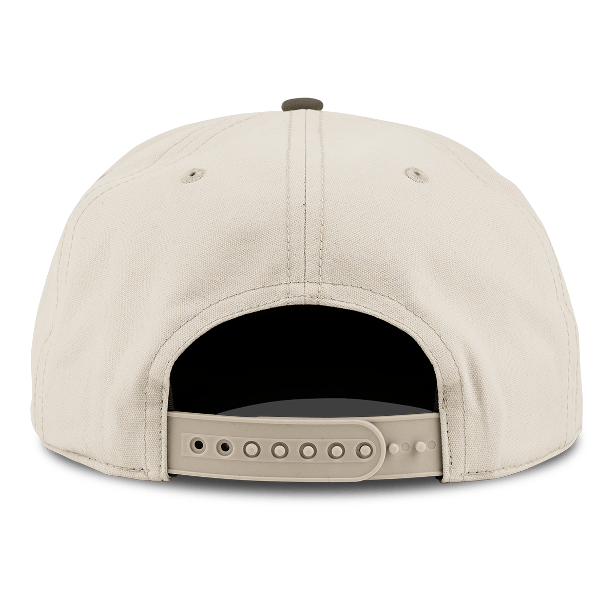 New Jersey Timber Camo Patriot Curved 5 Panel Canvas Beige/Vintage Loden Back