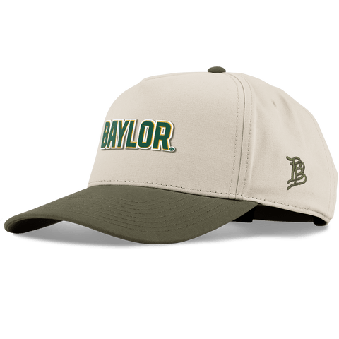 Baylor University "Baylor Block" Curved 5 Panel Canvas Beige/Vintage Loden
