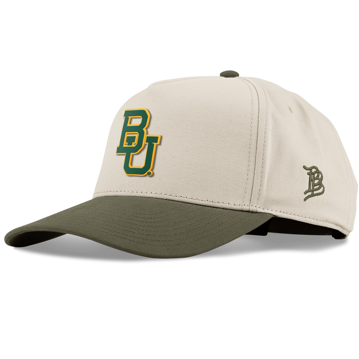 Baylor University "Baylor Team Logo" Curved 5 Panel Canvas Beige/Vintage Loden