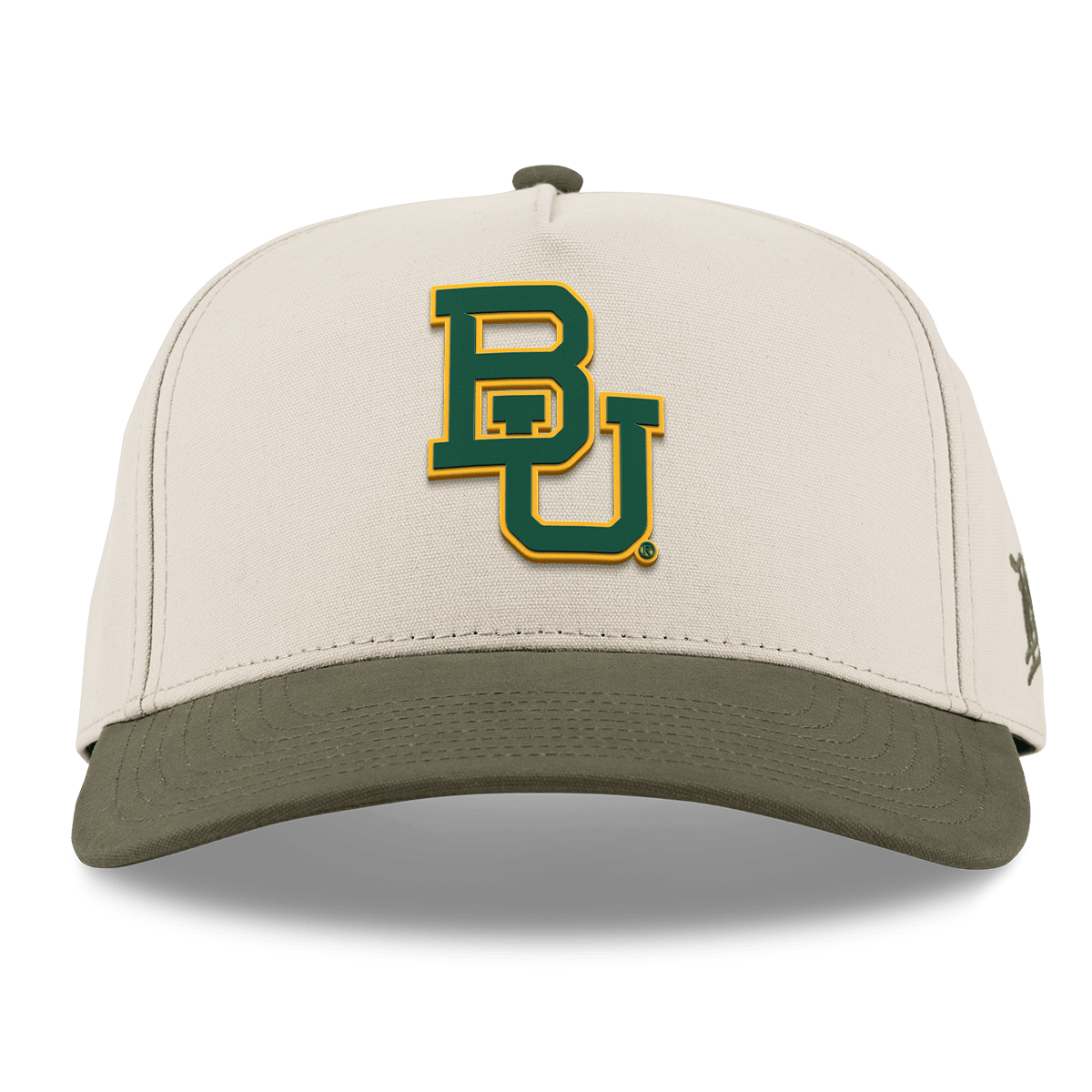 Baylor University "Baylor Team Logo" Curved 5 Panel Canvas Beige/Vintage Loden