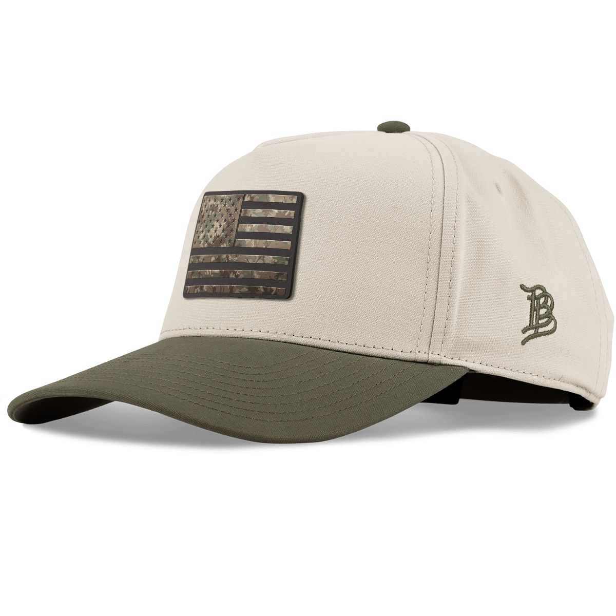 Colorado Timber Camo Patriot Curved 5 Panel Canvas Beige/Vintage Loden