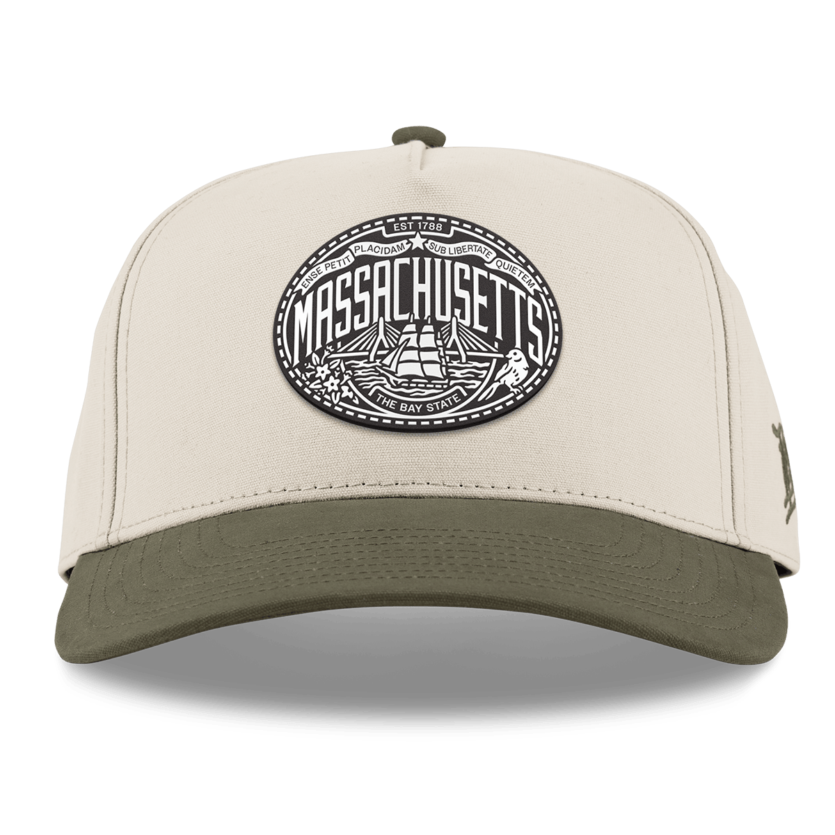 Massachusetts Traveler Curved 5 Panel Canvas Beige/Vintage Loden