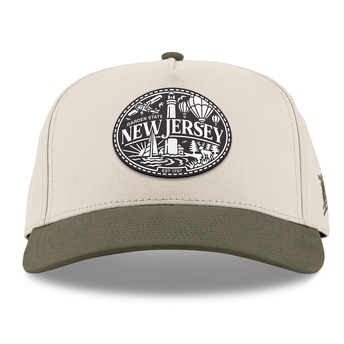 New Jersey Traveler Curved 5 Panel Canvas Beige/Vintage Loden