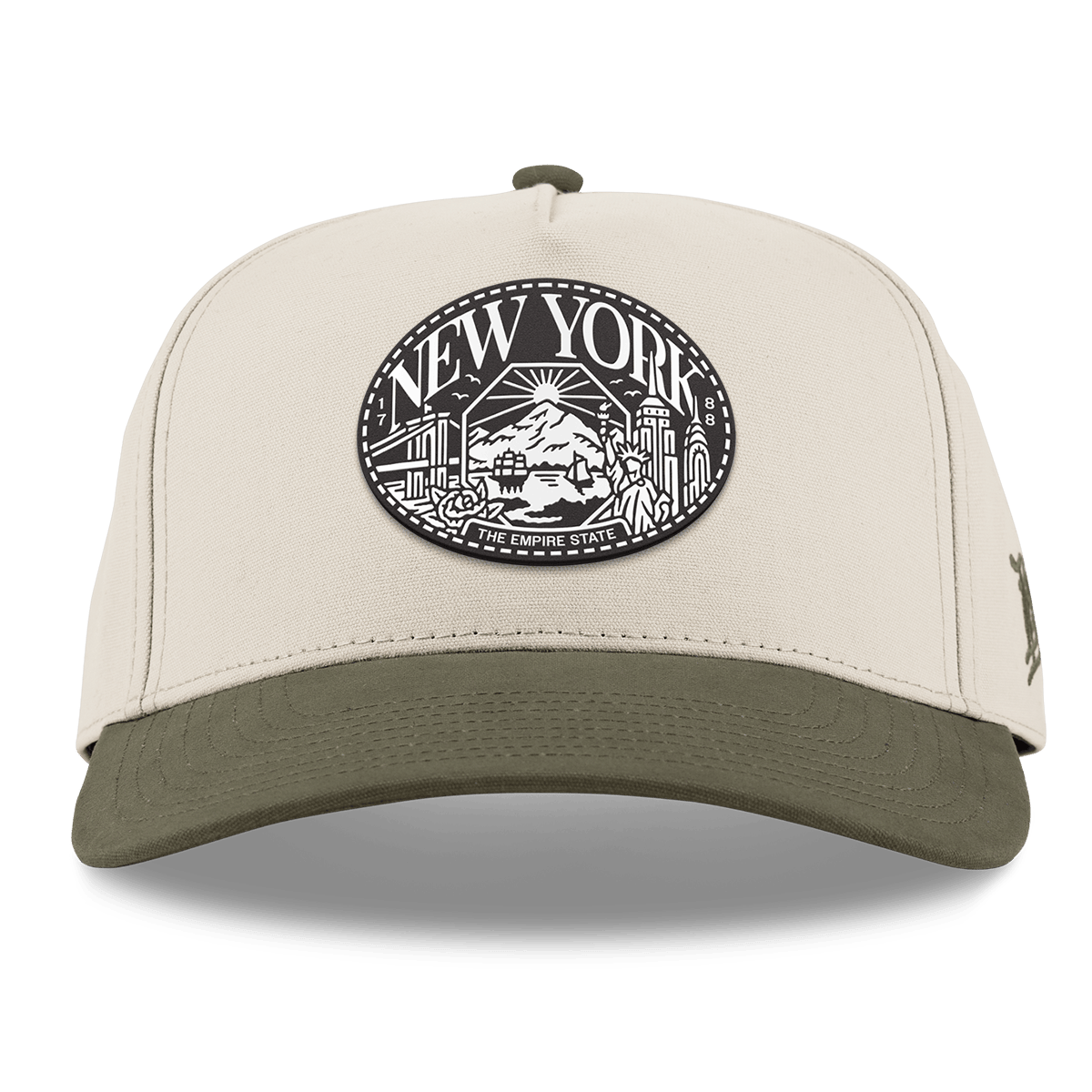 New York Traveler Curved 5 Panel Canvas Beige/Vintage Loden