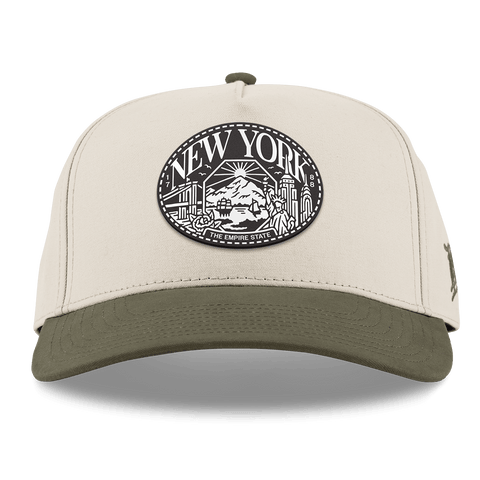 New York Traveler Curved 5 Panel Canvas Beige/Vintage Loden