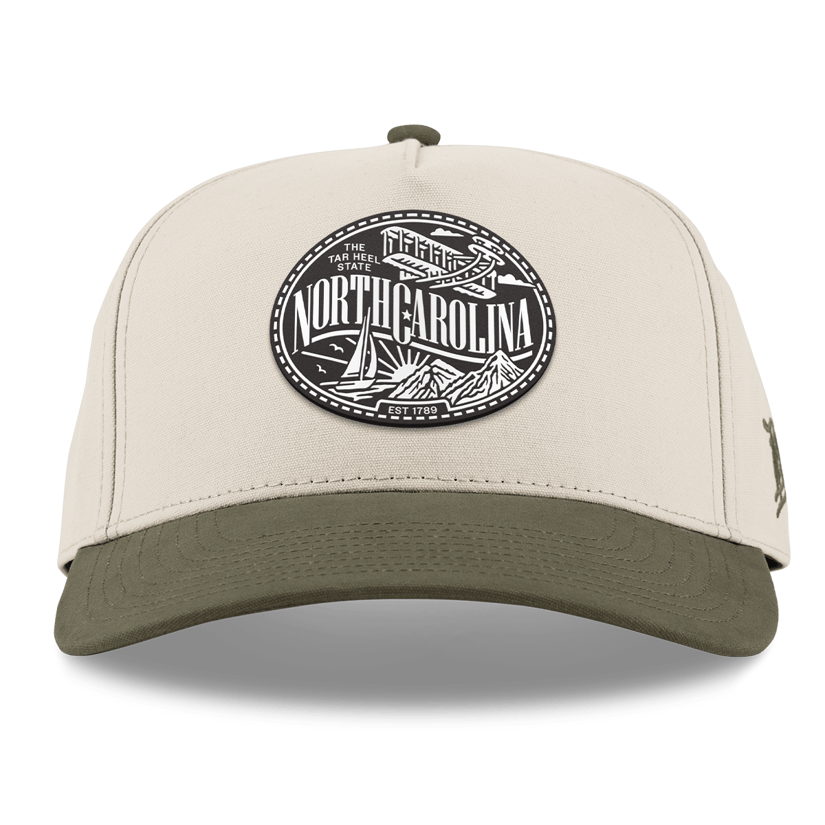 North Carolina Traveler Curved 5 Panel Canvas Beige/Vintage Loden