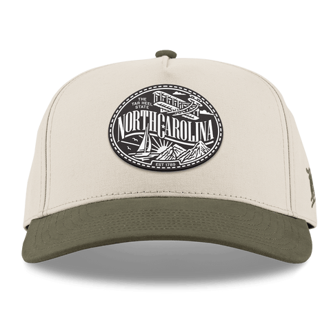 North Carolina Traveler Curved 5 Panel Canvas Beige/Vintage Loden