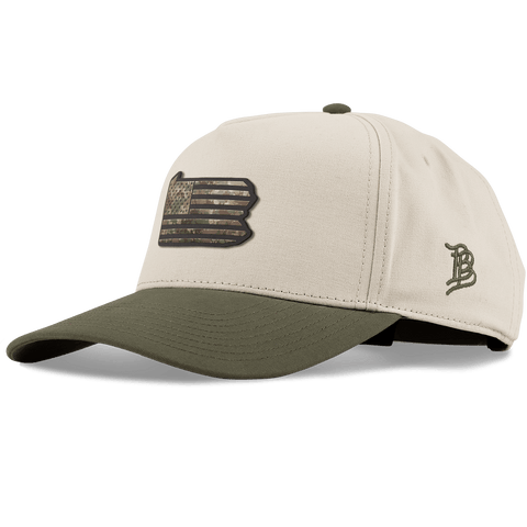 Pennsylvania Timber Camo Patriot Curved 5 Panel Canvas Beige/Vintage Loden