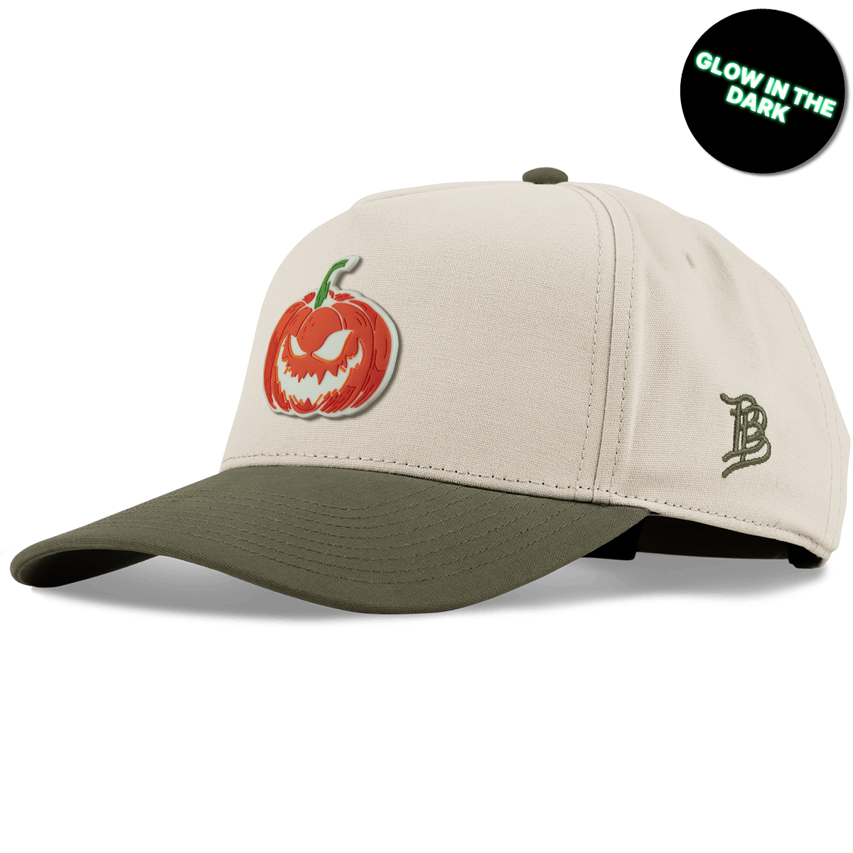 Jack-O-Lantern Glow Curved 5 Panel Canvas Beige/Vintage Loden