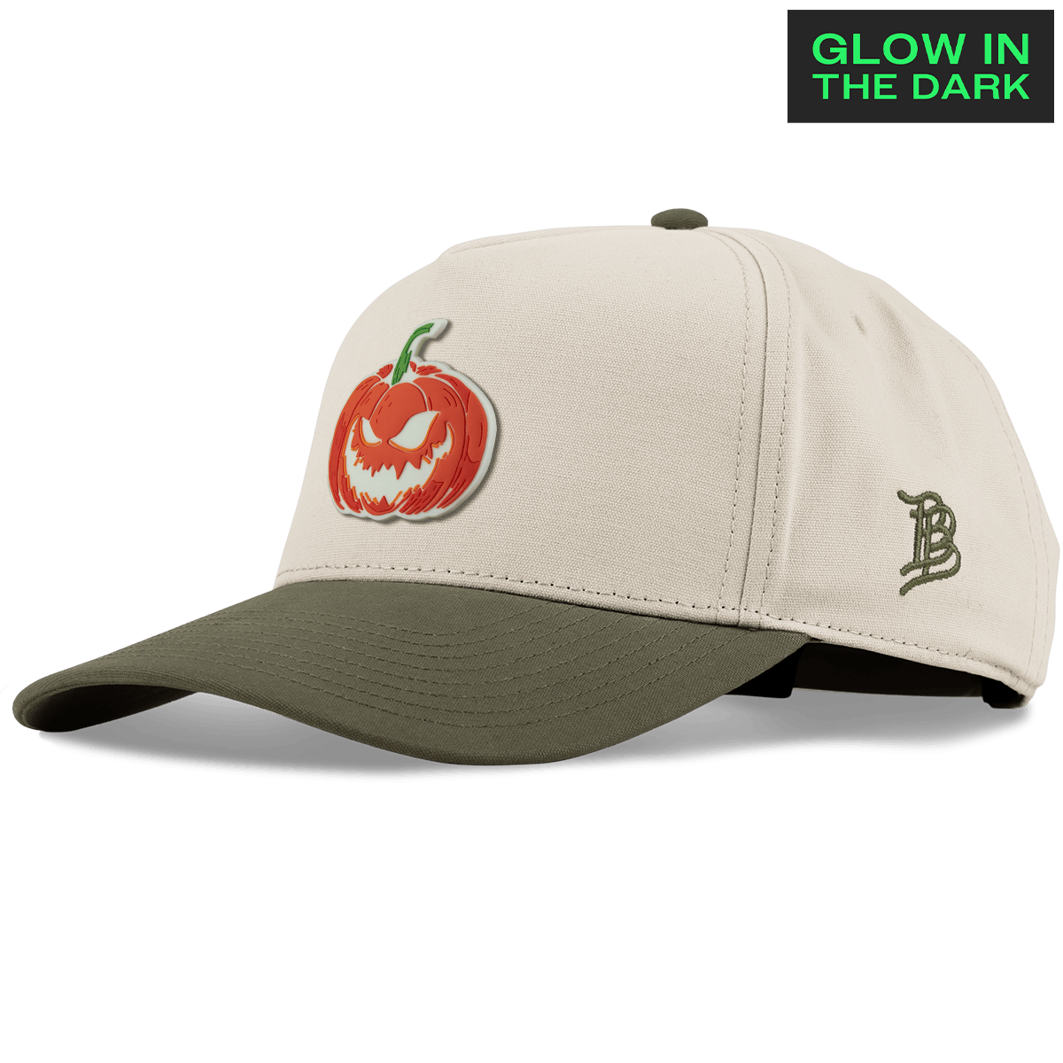 Jack-O-Lantern Glow Curved 5 Panel Canvas Beige/Vintage Loden