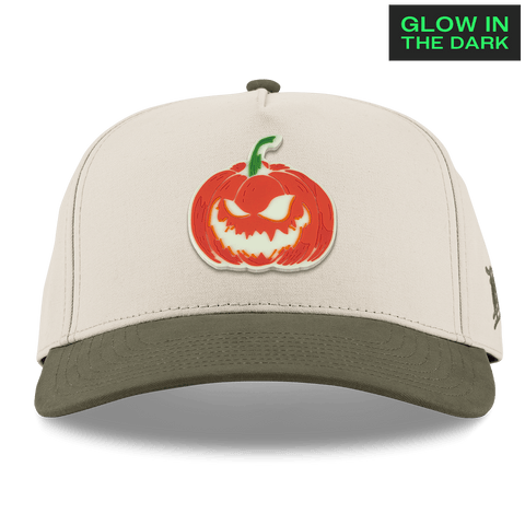 Jack-O-Lantern Glow Curved 5 Panel Canvas Beige/Vintage Loden