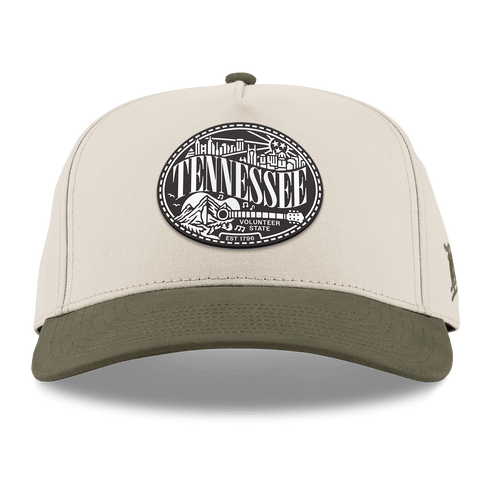 Tennessee Traveler Curved 5 Panel Canvas Beige/Vintage Loden