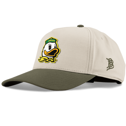 University of Oregon "The Duck" Curved 5 Panel Canvas Beige/Vintage Loden