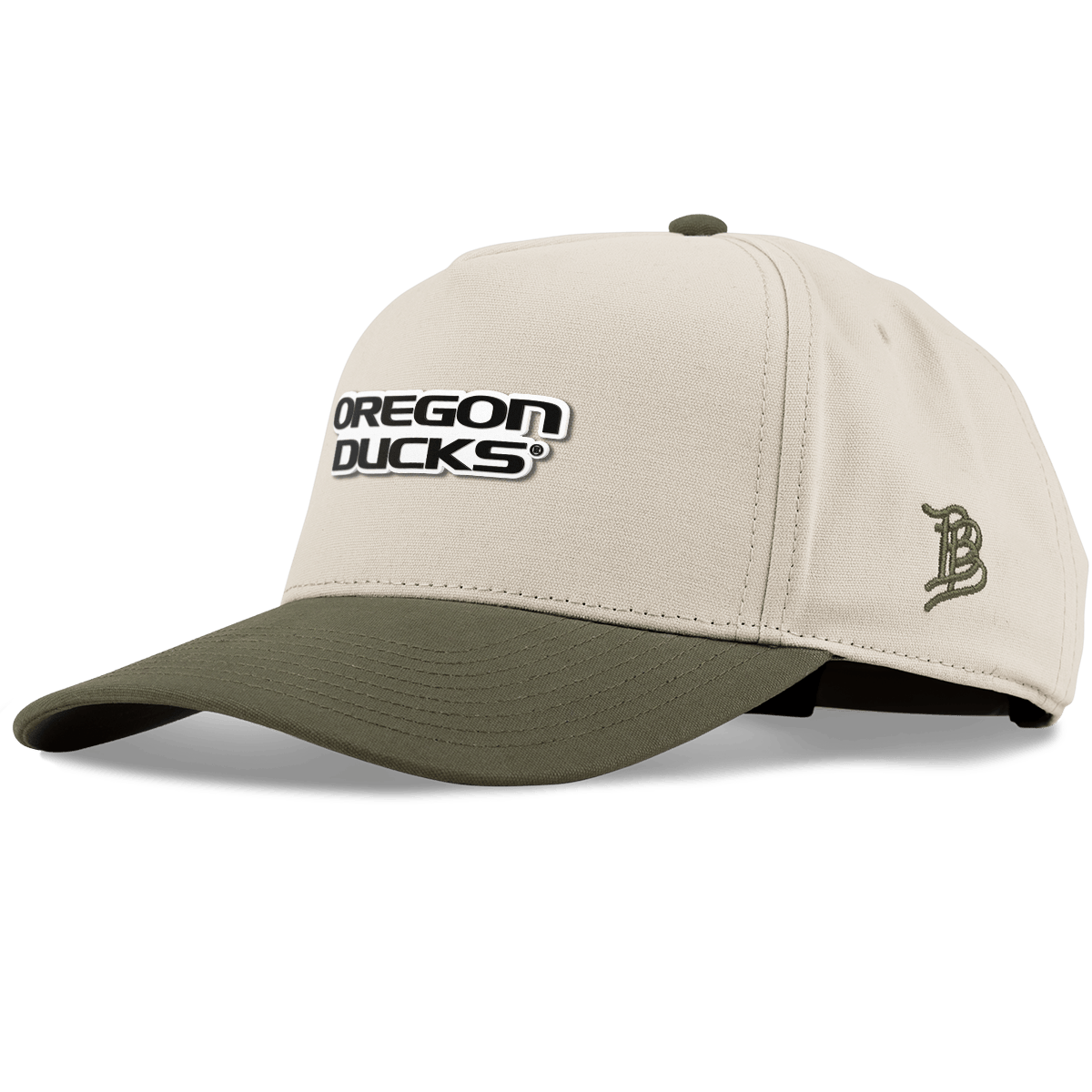 University of Oregon "Vintage Oregon Ducks" Curved 5 Panel Canvas Beige/Vintage Loden
