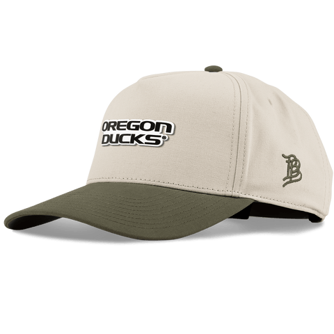 University of Oregon "Vintage Oregon Ducks" Curved 5 Panel Canvas Beige/Vintage Loden