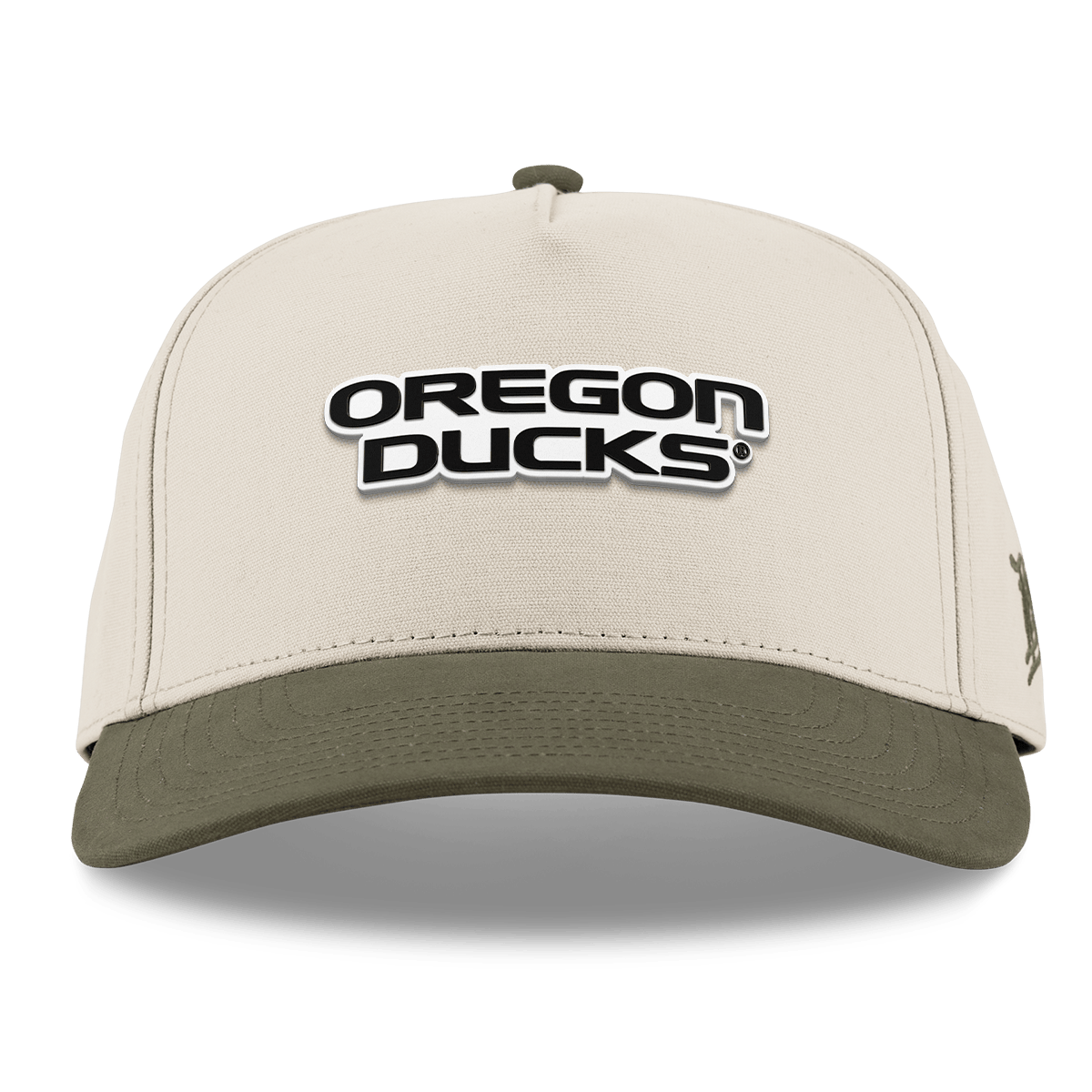 University of Oregon "Vintage Oregon Ducks" Curved 5 Panel Canvas Beige/Vintage Loden