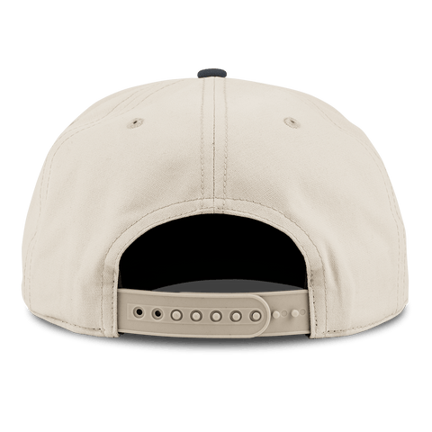 New York Traveler Curved 5 Panel Canvas Back Beige/Vintage Navy