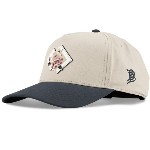 Blush Rose Curved 5 Panel Canvas Beige/Vintage Navy