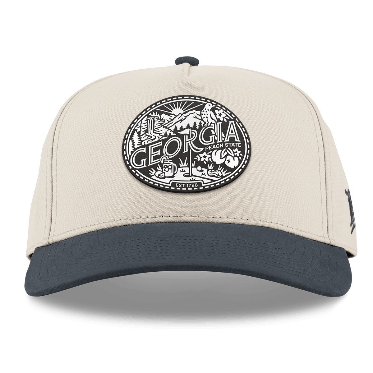 Georgia Traveler Curved 5 Panel Canvas Beige/Vintage Navy