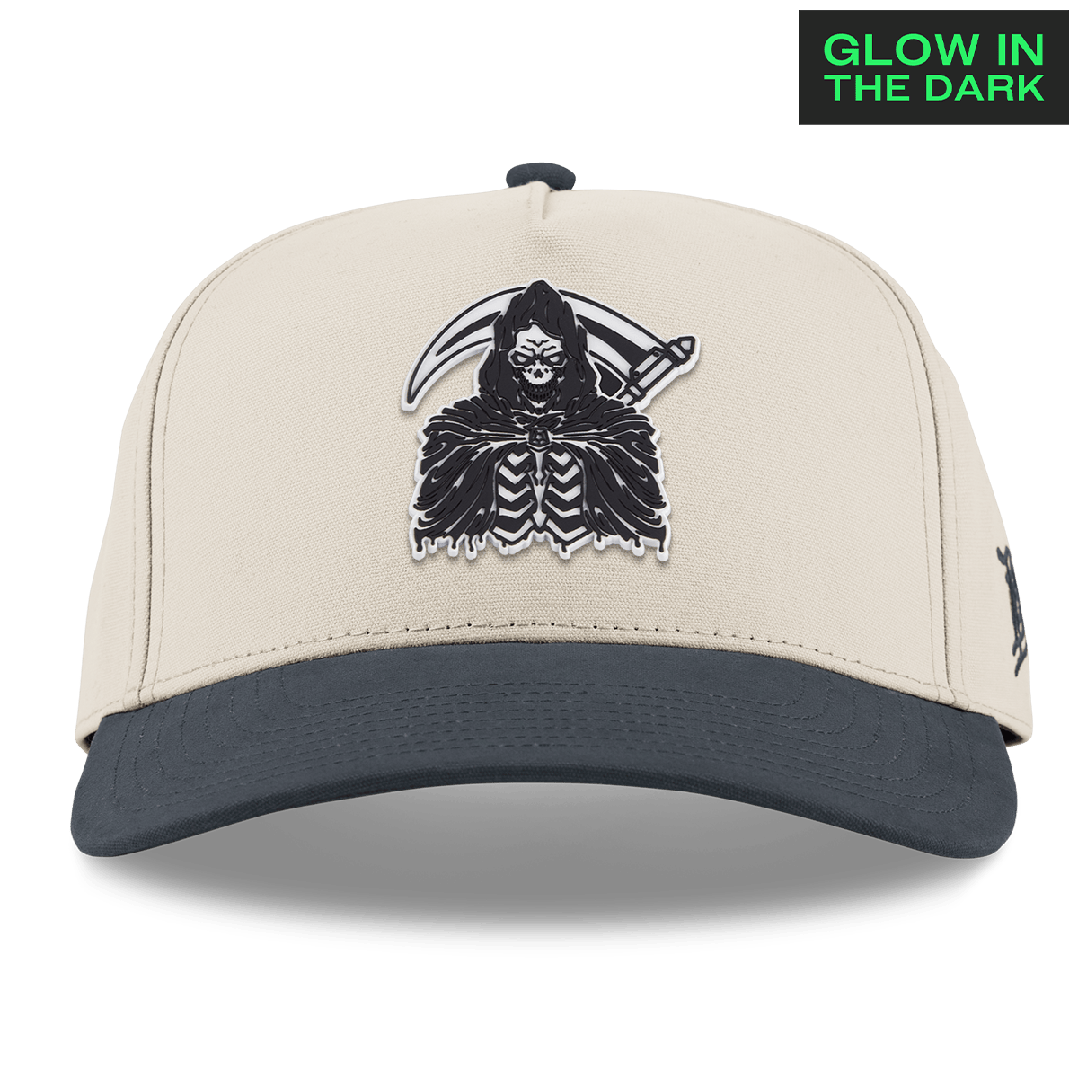 Grim Reaper Glow Curved 5 Panel Canvas Beige/Vintage Navy
