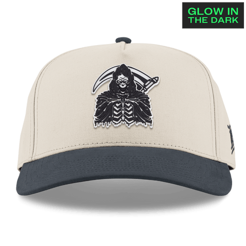 Grim Reaper Glow Curved 5 Panel Canvas Beige/Vintage Navy