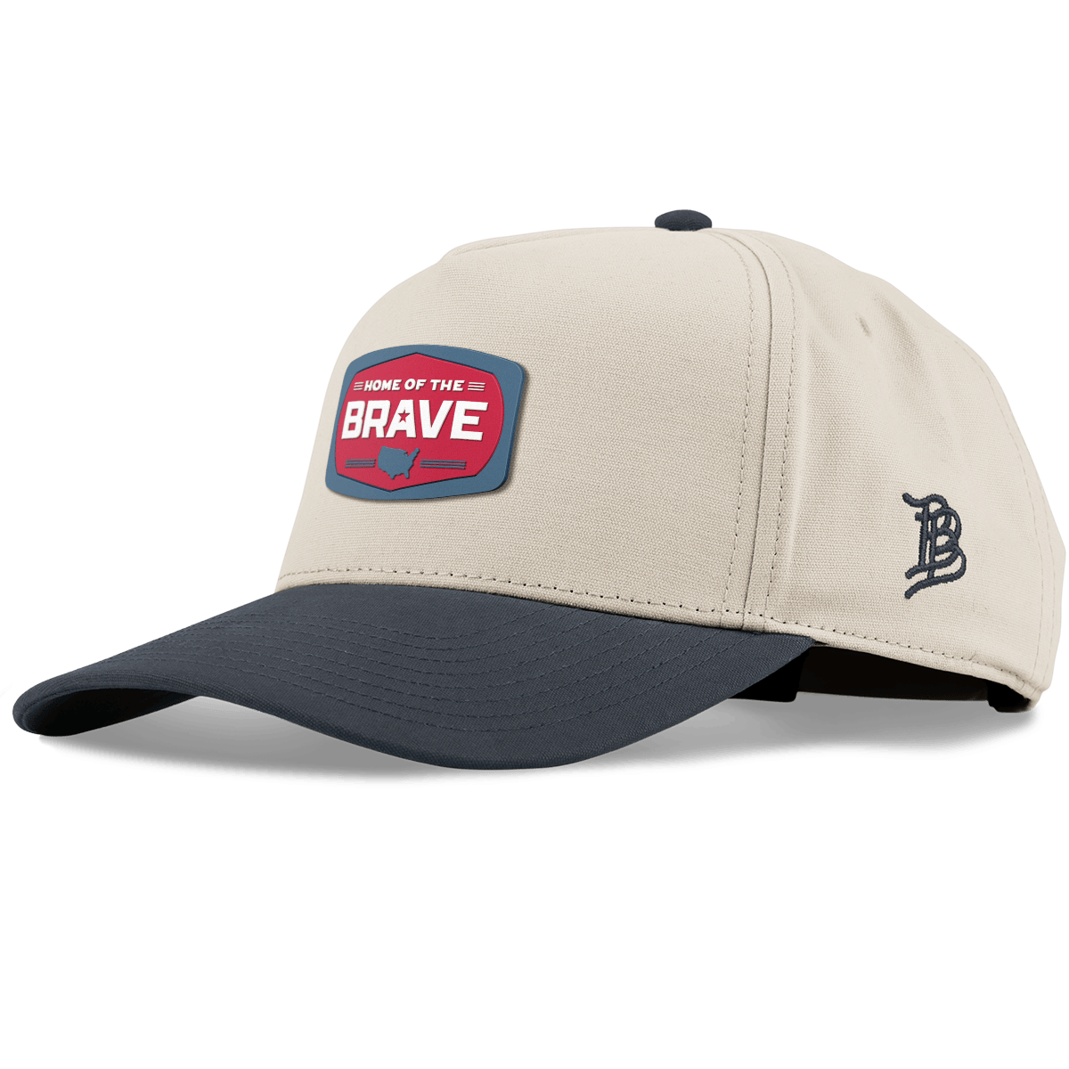 Home of the Brave Curved 5 Panel Canvas Beige/Vintage Navy