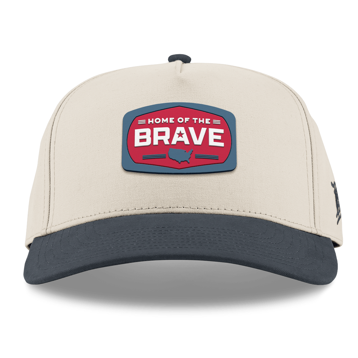Home of the Brave Curved 5 Panel Canvas Beige/Vintage Navy