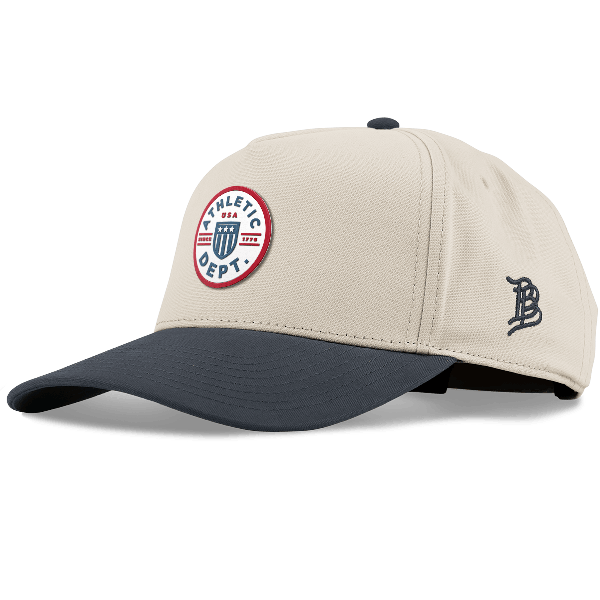 Liberty Letterman Curved 5 Panel Canvas Beige/Vintage Navy
