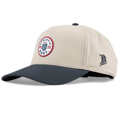 Liberty Letterman Curved 5 Panel Canvas Beige/Vintage Navy
