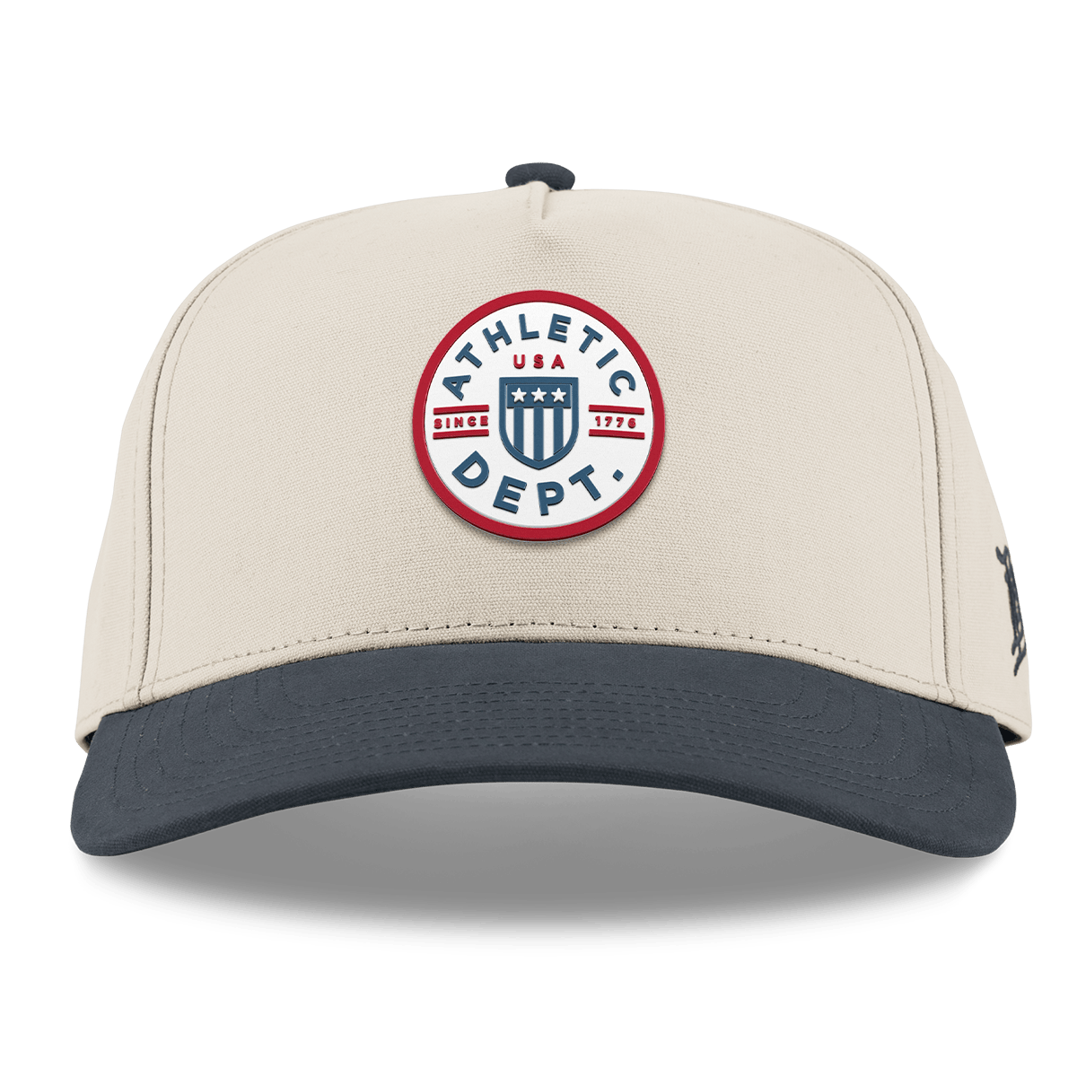 Liberty Letterman Curved 5 Panel Canvas Beige/Vintage Navy