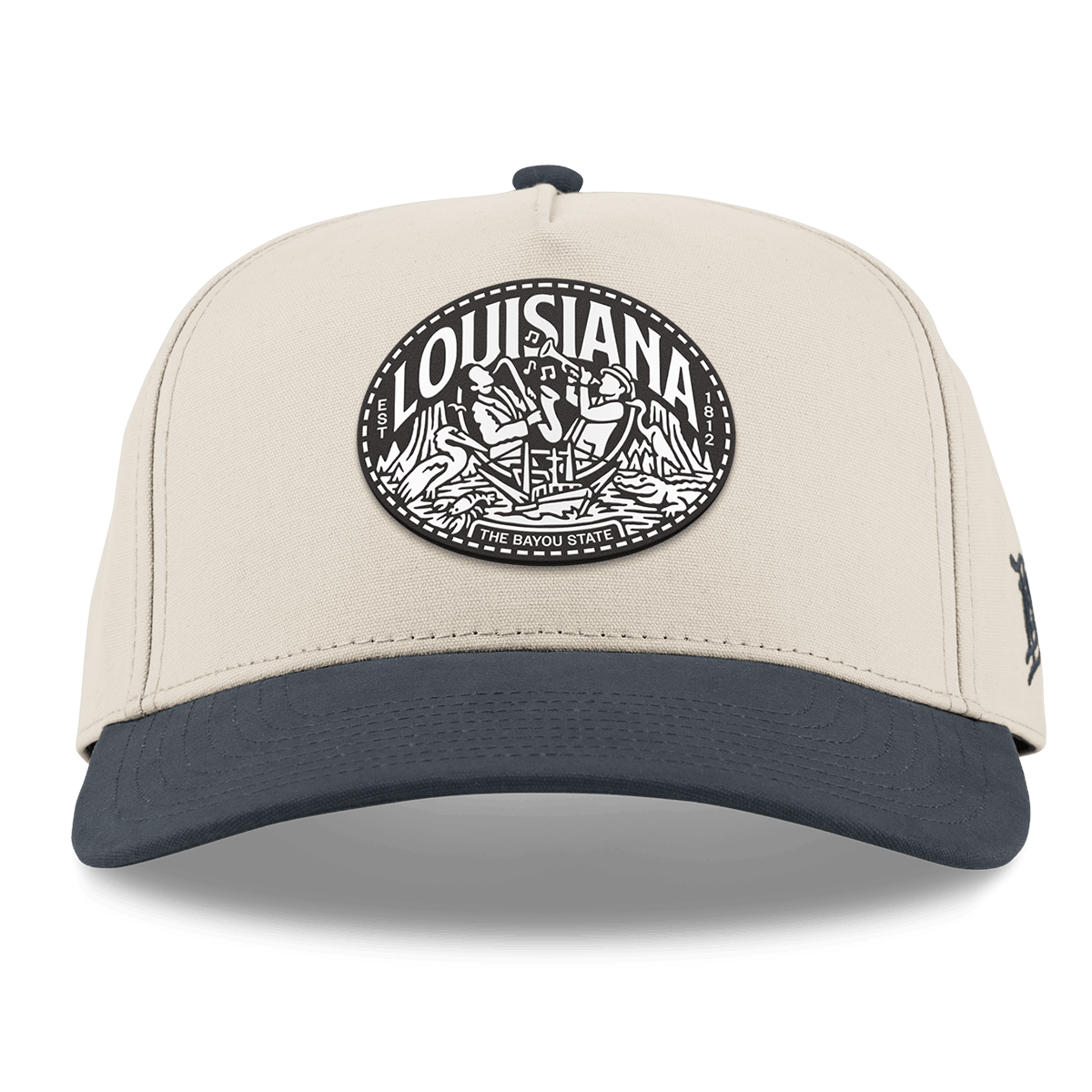Louisiana Traveler Curved 5 Panel Canvas Beige/Vintage Navy