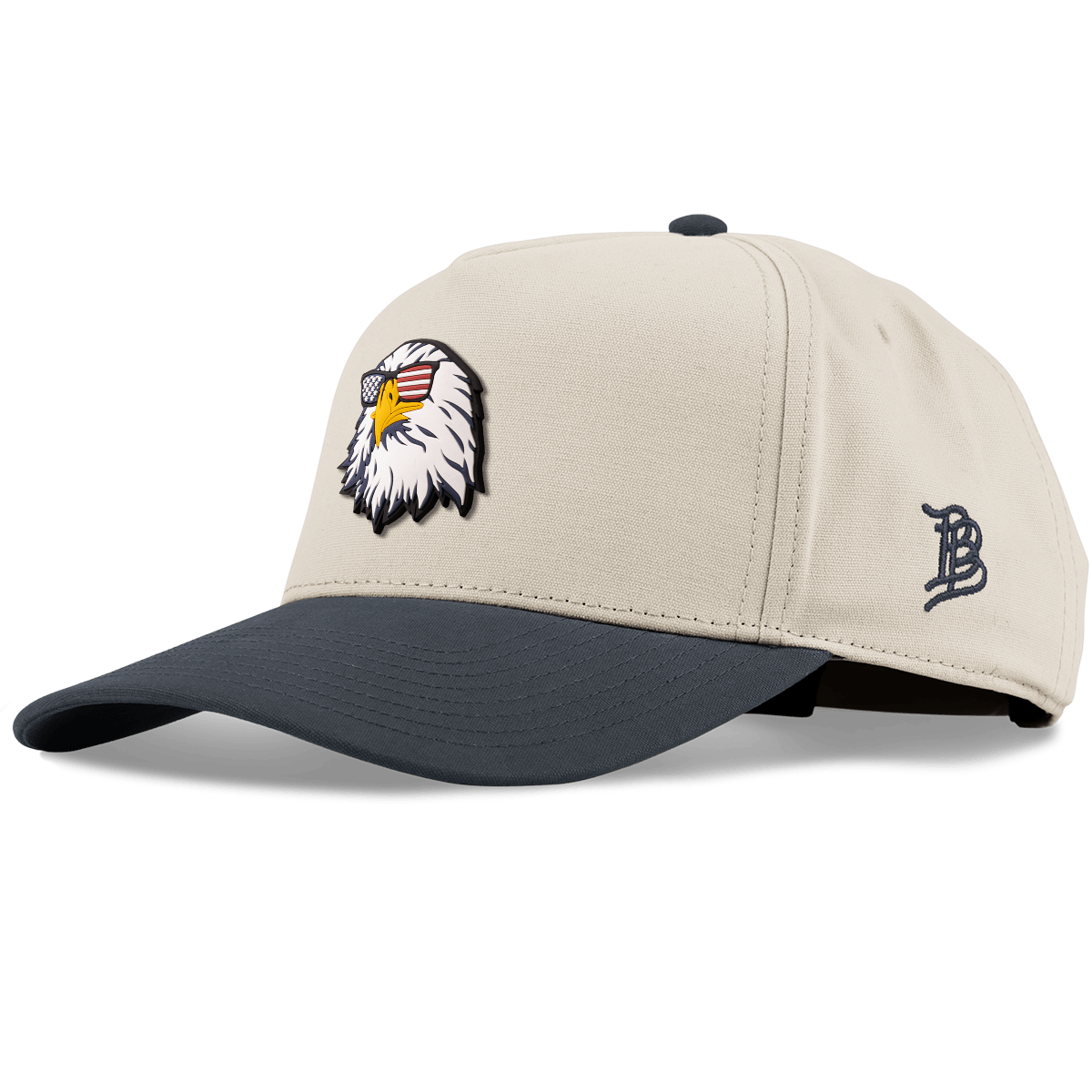Party Eagle Curved 5 Panel Canvas Beige/Vintage Navy
