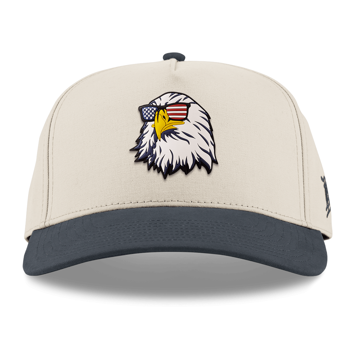 Party Eagle Curved 5 Panel Canvas Beige/Vintage Navy