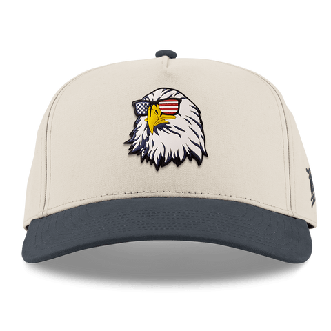 Party Eagle Curved 5 Panel Canvas Beige/Vintage Navy