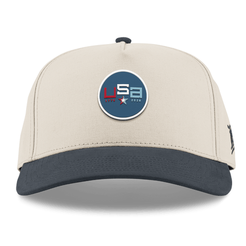 USA 250 Curved 5 Panel Canvas Beige/Vintage Navy