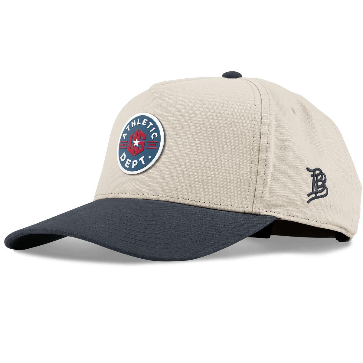 US Athletic Curved 5 Panel Canvas Beige/Vintage Navy
