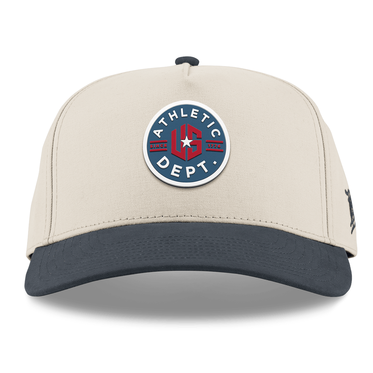 US Athletic Curved 5 Panel Canvas Beige/Vintage Navy
