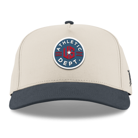 US Athletic Curved 5 Panel Canvas Beige/Vintage Navy