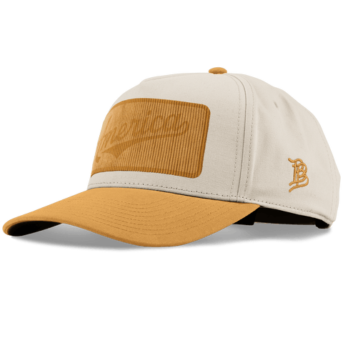 Tonal Corduroy America Badge Curved 5 Panel Canvas Beige/Wheat