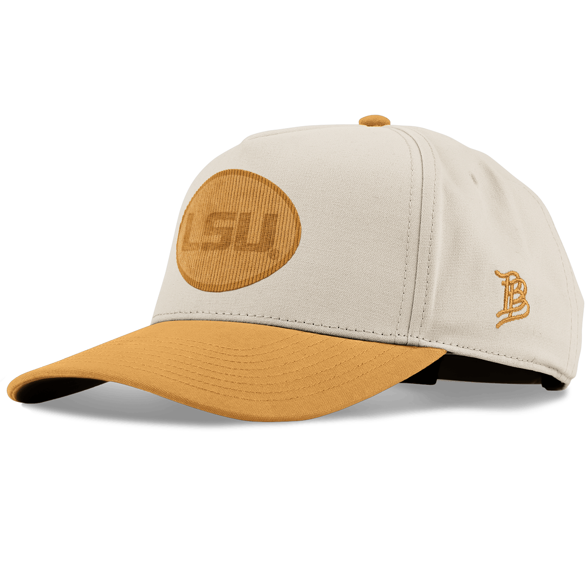 Louisiana State University "LSU Stamped" Curved 5 Panel Canvas Beige/Wheat