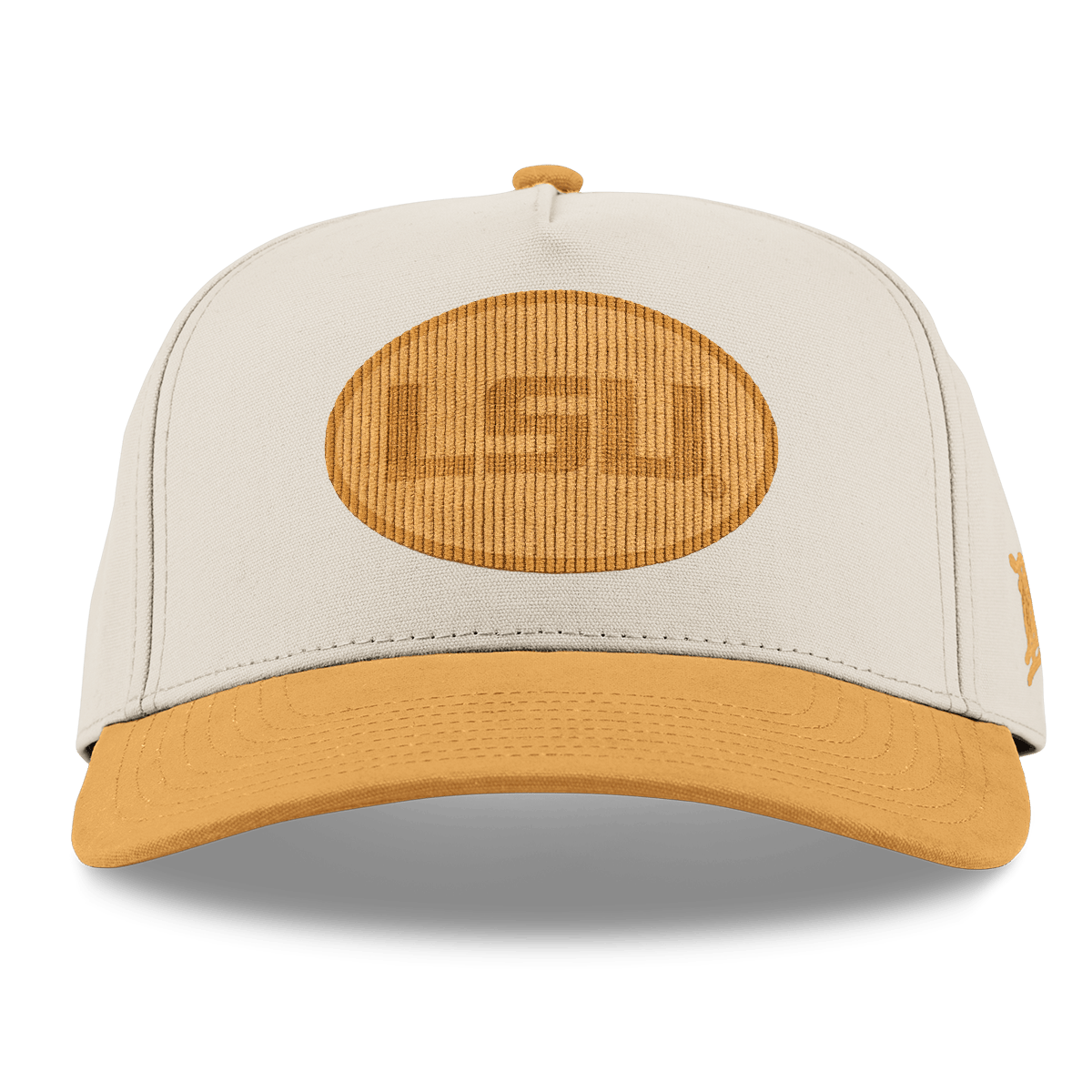 Louisiana State University "LSU Stamped" Curved 5 Panel Canvas Beige/Wheat