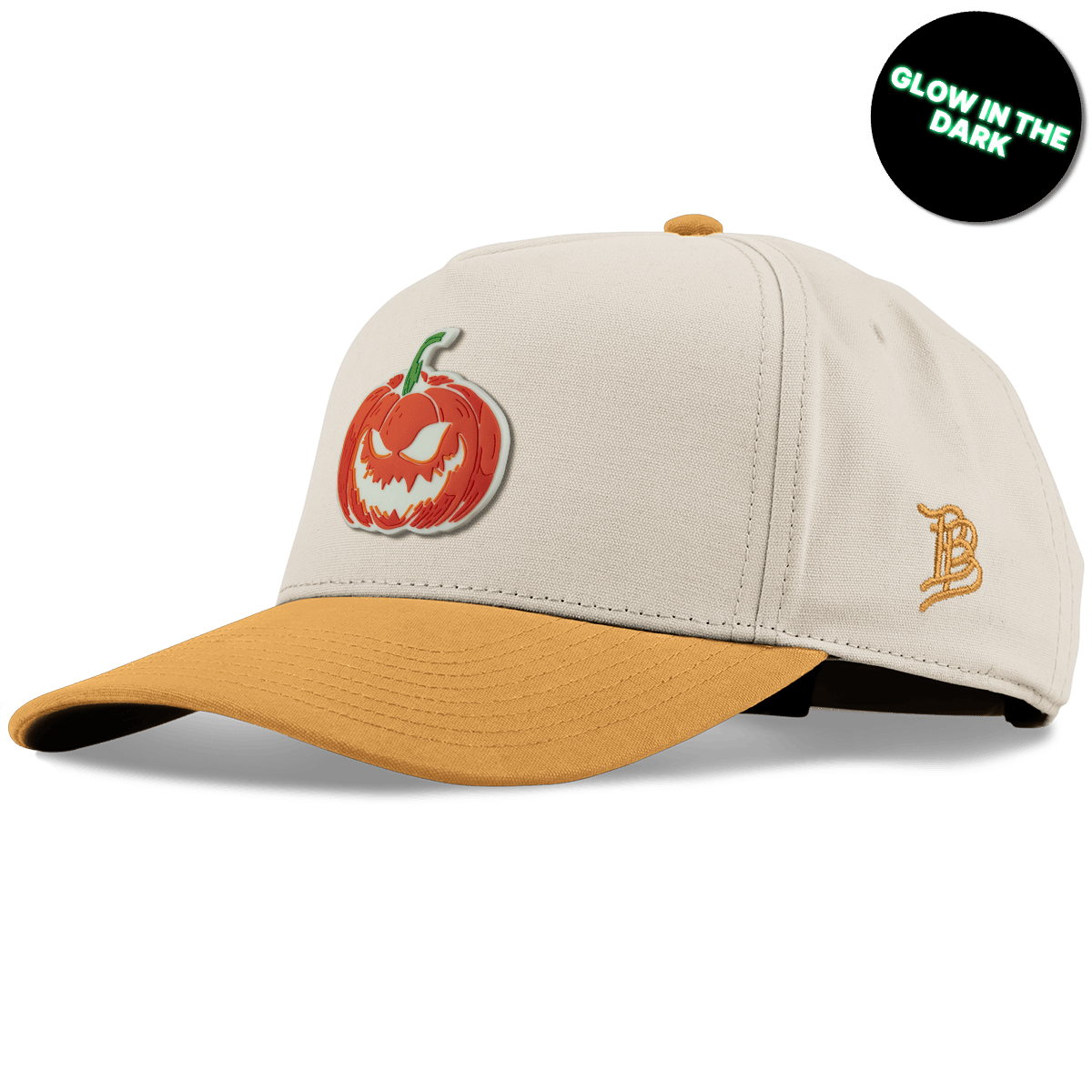Jack-O-Lantern Glow Curved 5 Panel Canvas Beige/Wheat