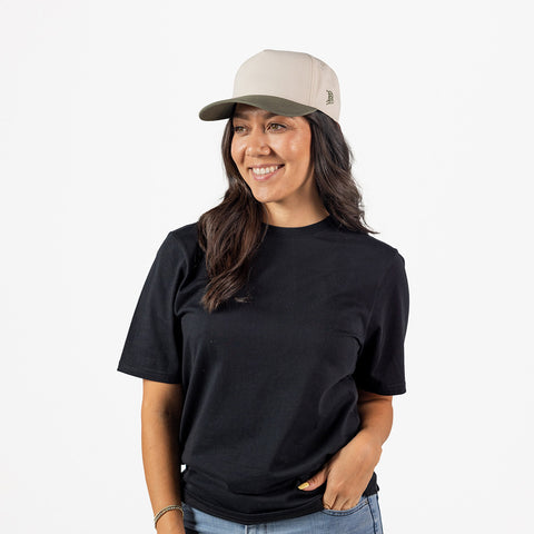 Bare Curved 5 Panel Canvas Beige/Vintage Loden