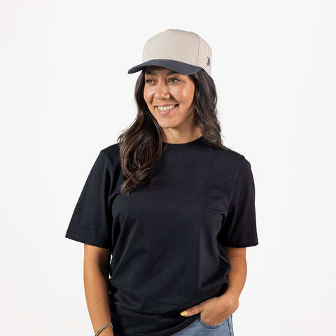 Bare Curved 5 Panel Canvas Beige/Vintage Navy