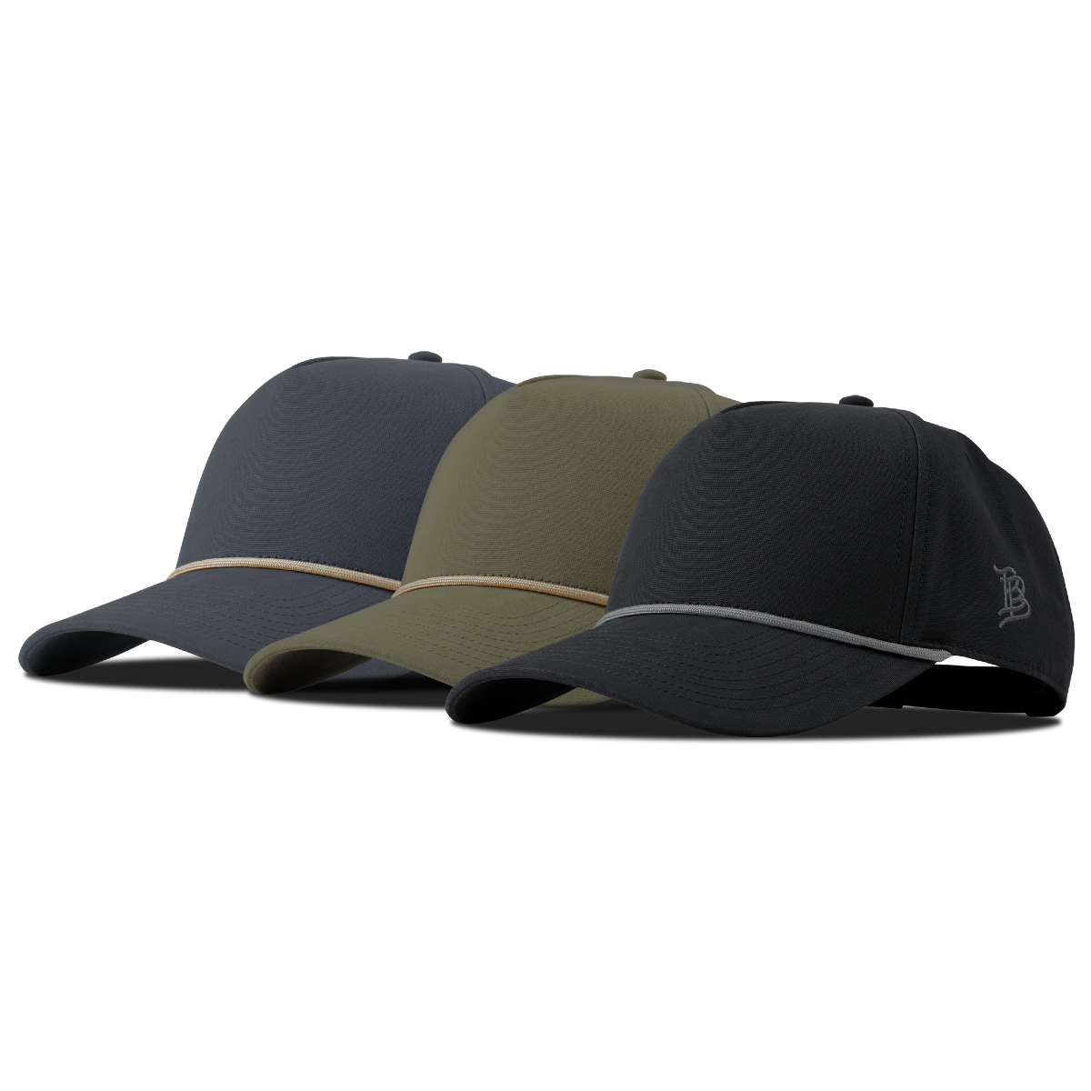 Curved Canvas 5 Panel Rope 3-Pack Bundle